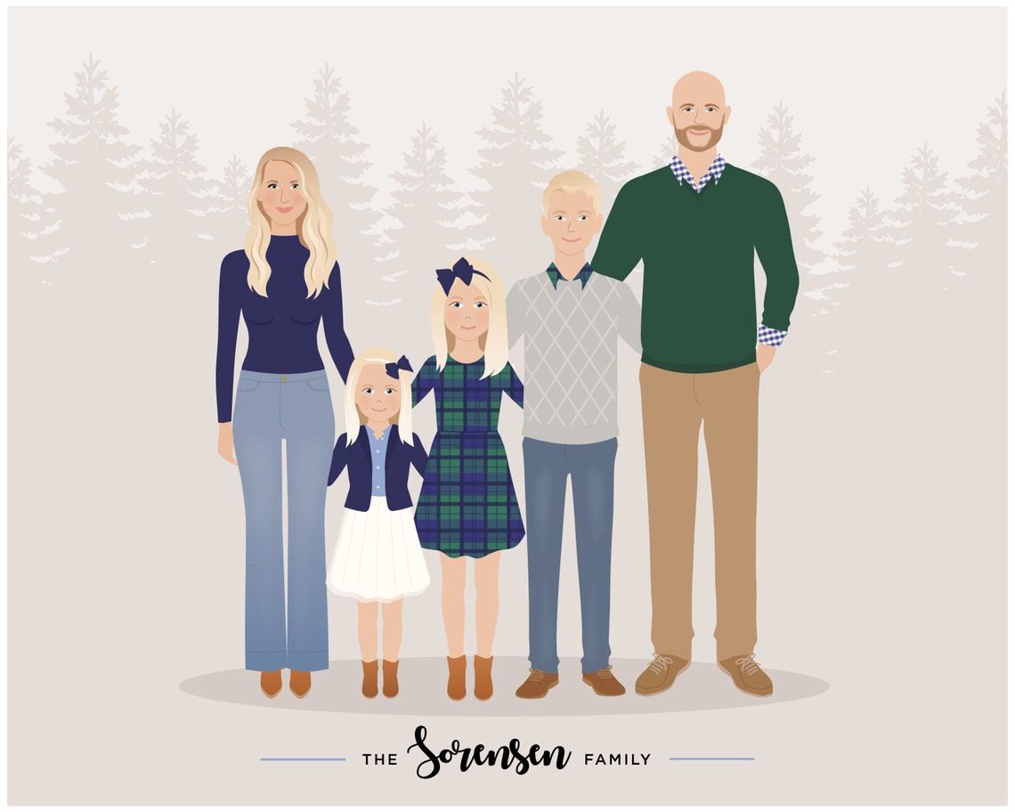 Custom Family Portrait - Add Person - Image 5