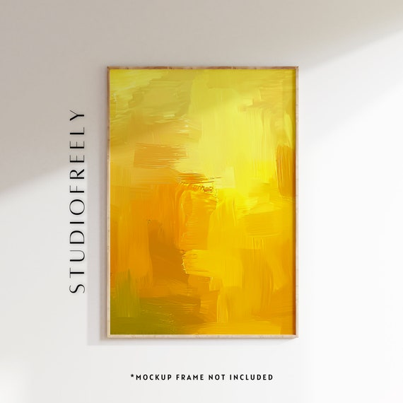 Abstract Yellow Oil Painting Soft Gradient Texture File