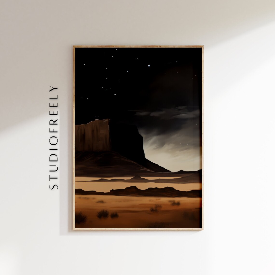 Monument Valley Starry Night, Modern Western Art Print