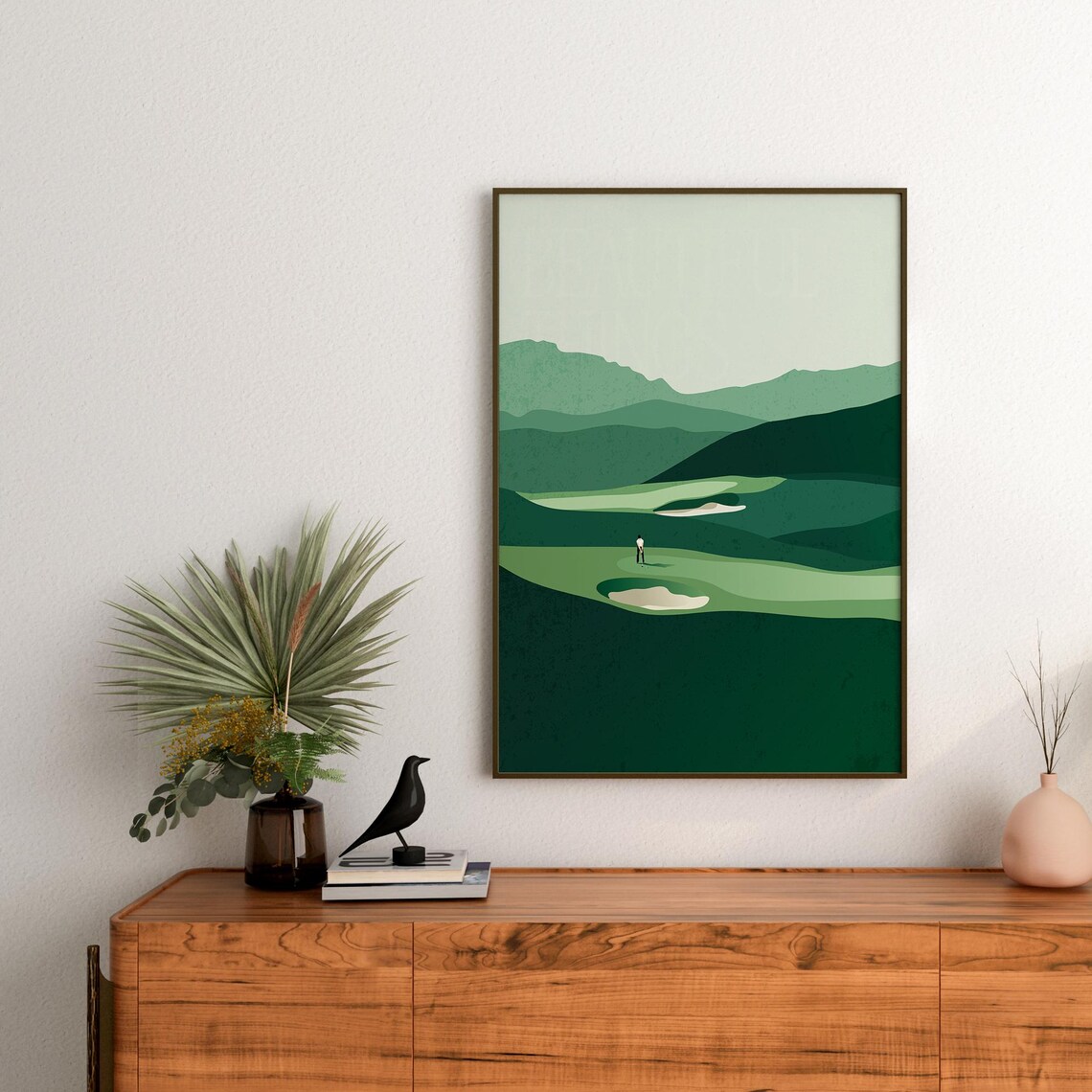 Golf Poster, Minimalistic Nature Illustration