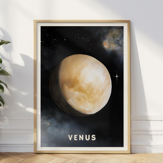 Venus Planet Art Print, Space Decor