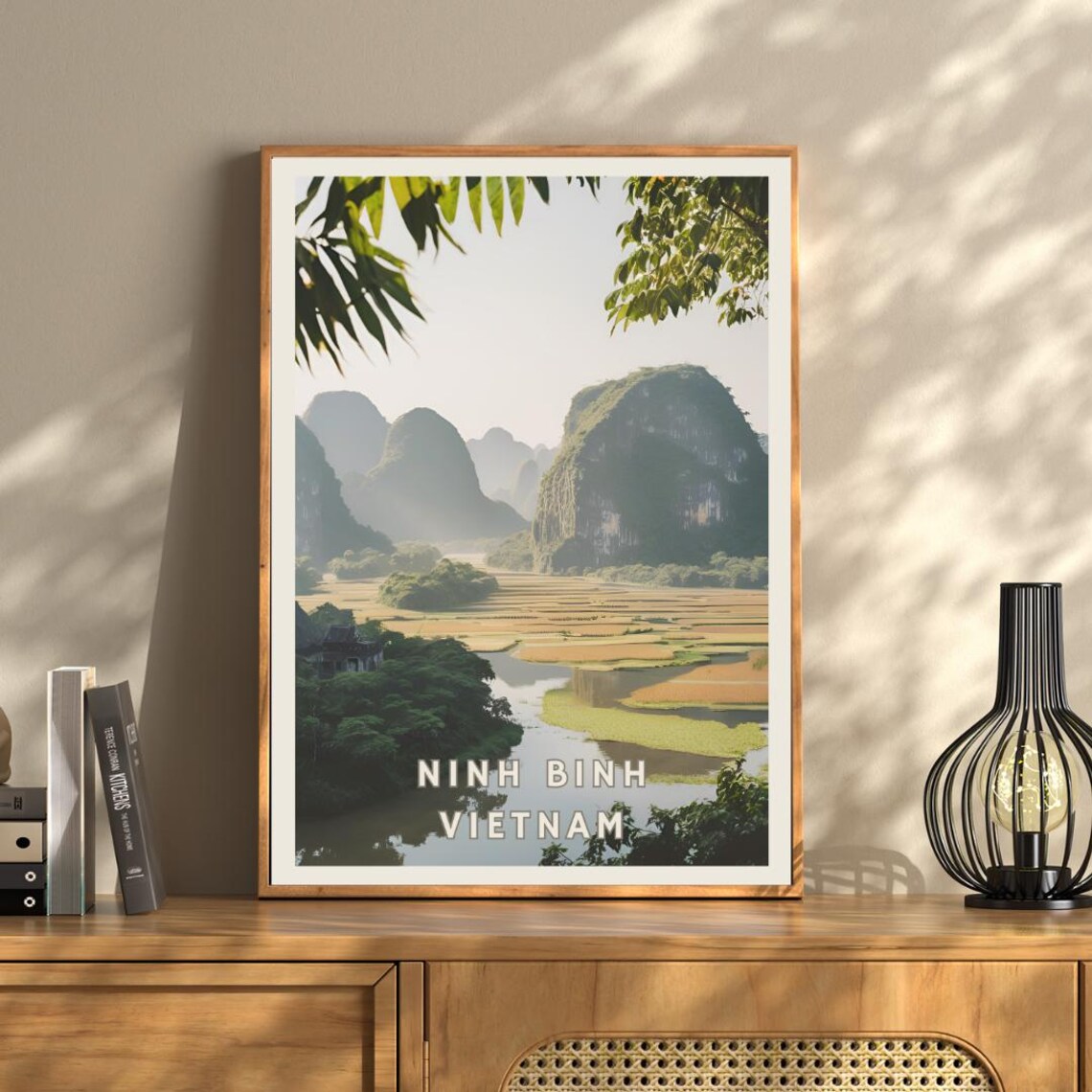Ninh Binh Vietnam Travel Poster, Rural Landscape - Image 3
