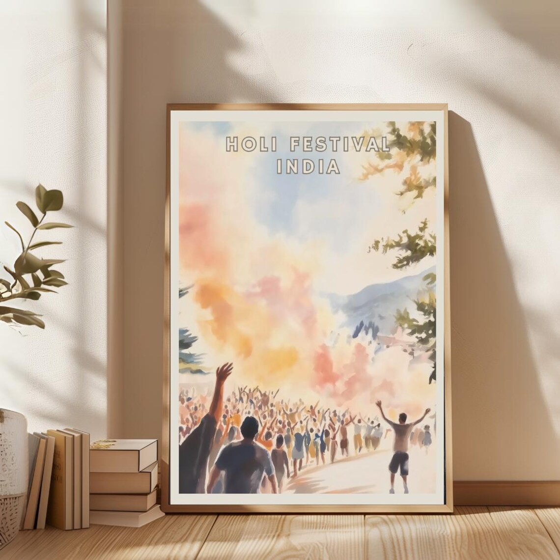 Holi Festival India Travel Poster, Cultural Celebration - Image 2
