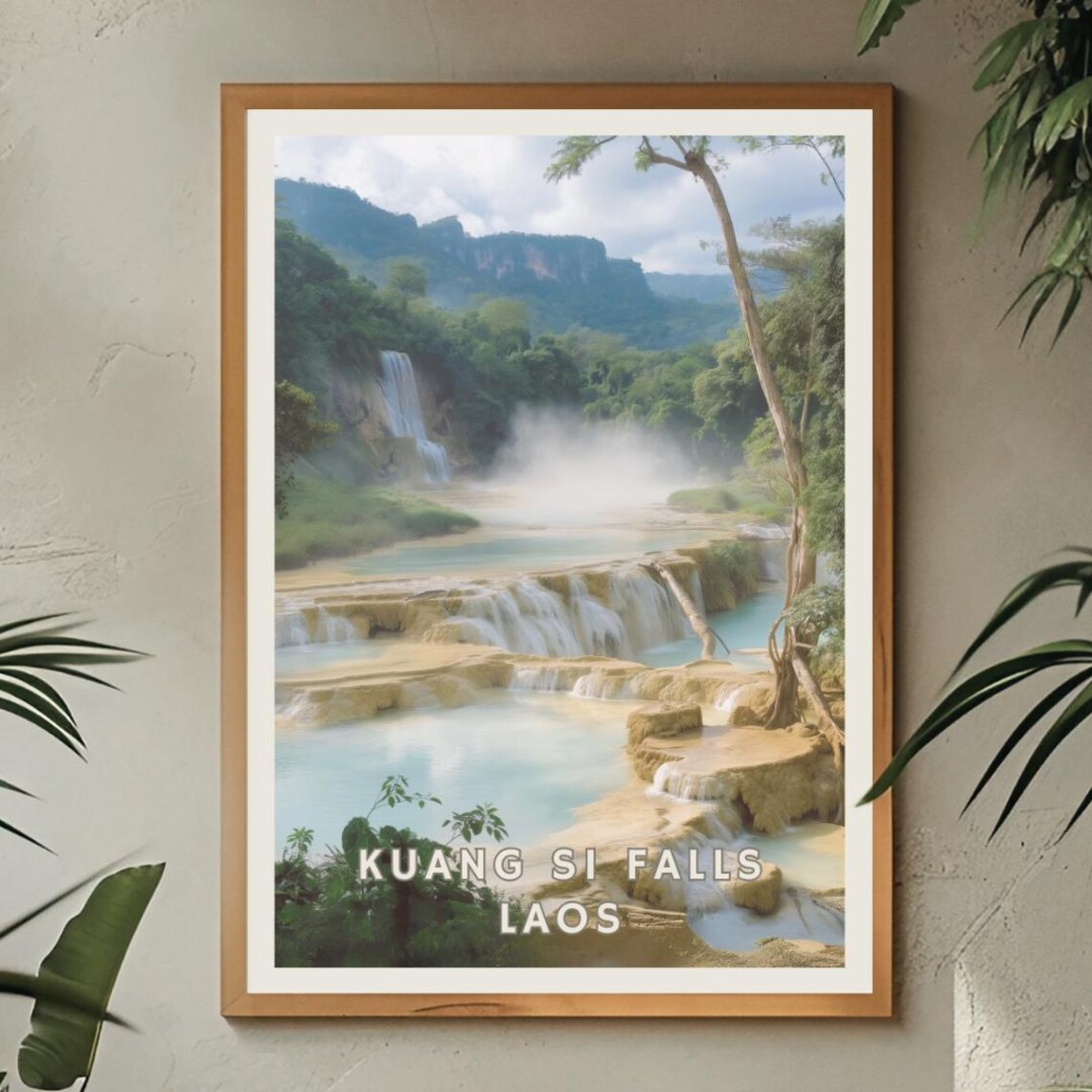 Kuang Si Falls, Laos Waterfall Travel Poster - Image 2