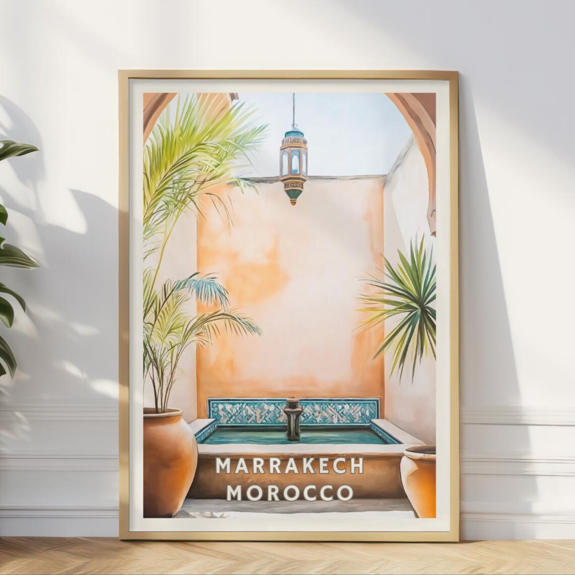 Marrakech Morocco Poster, Traditional North African Decor