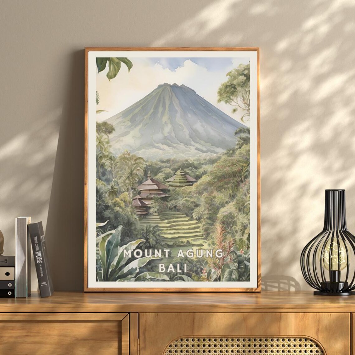 Mount Agung Bali Travel Poster, Tropical Landscape - Image 3