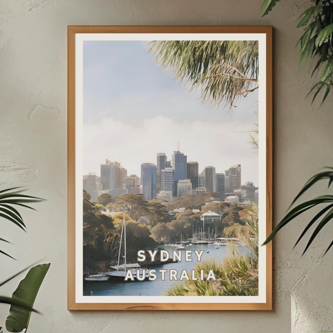 Sydney Australia Poster Australia Harbour City Art Sydney Urban Decor Australian Coastal Print New South Wales Travel Sydney Skyline