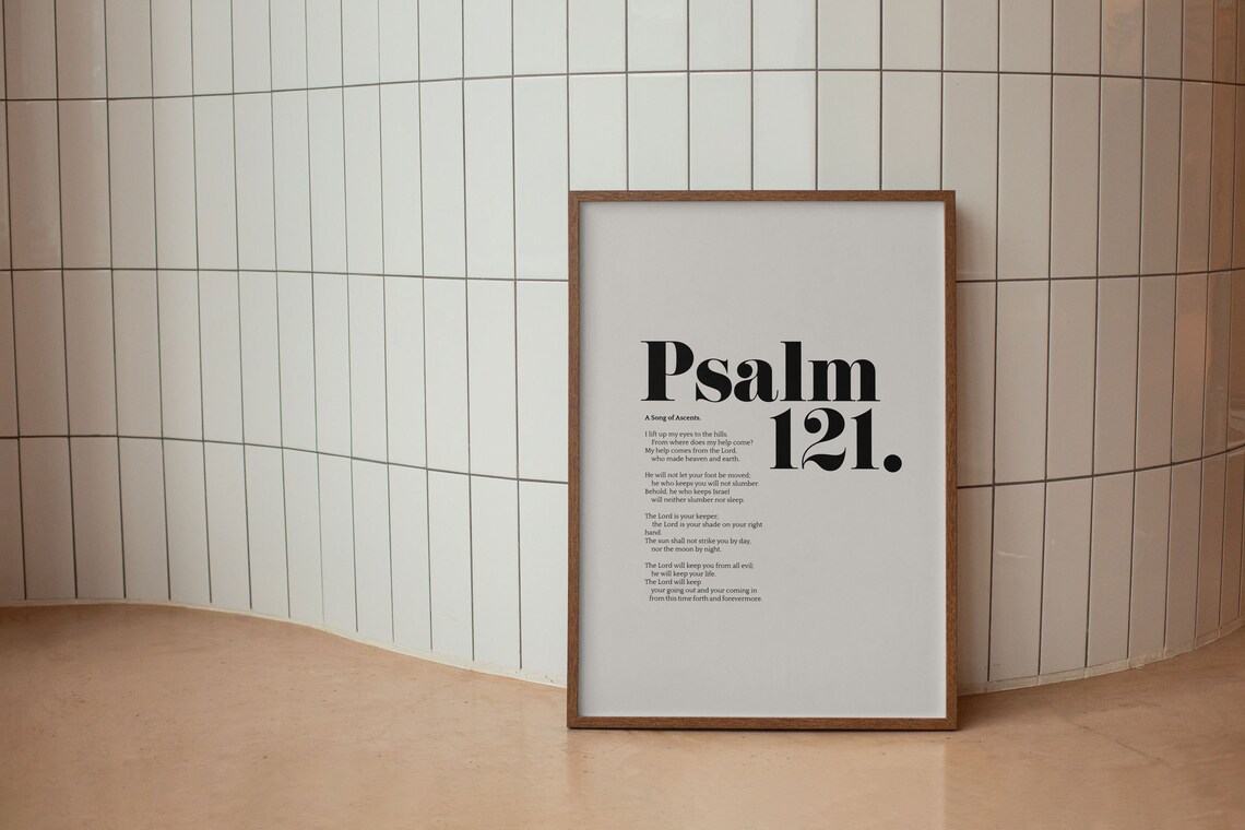 Psalm 121, Modern Christian Scripture Art Print - Image 4