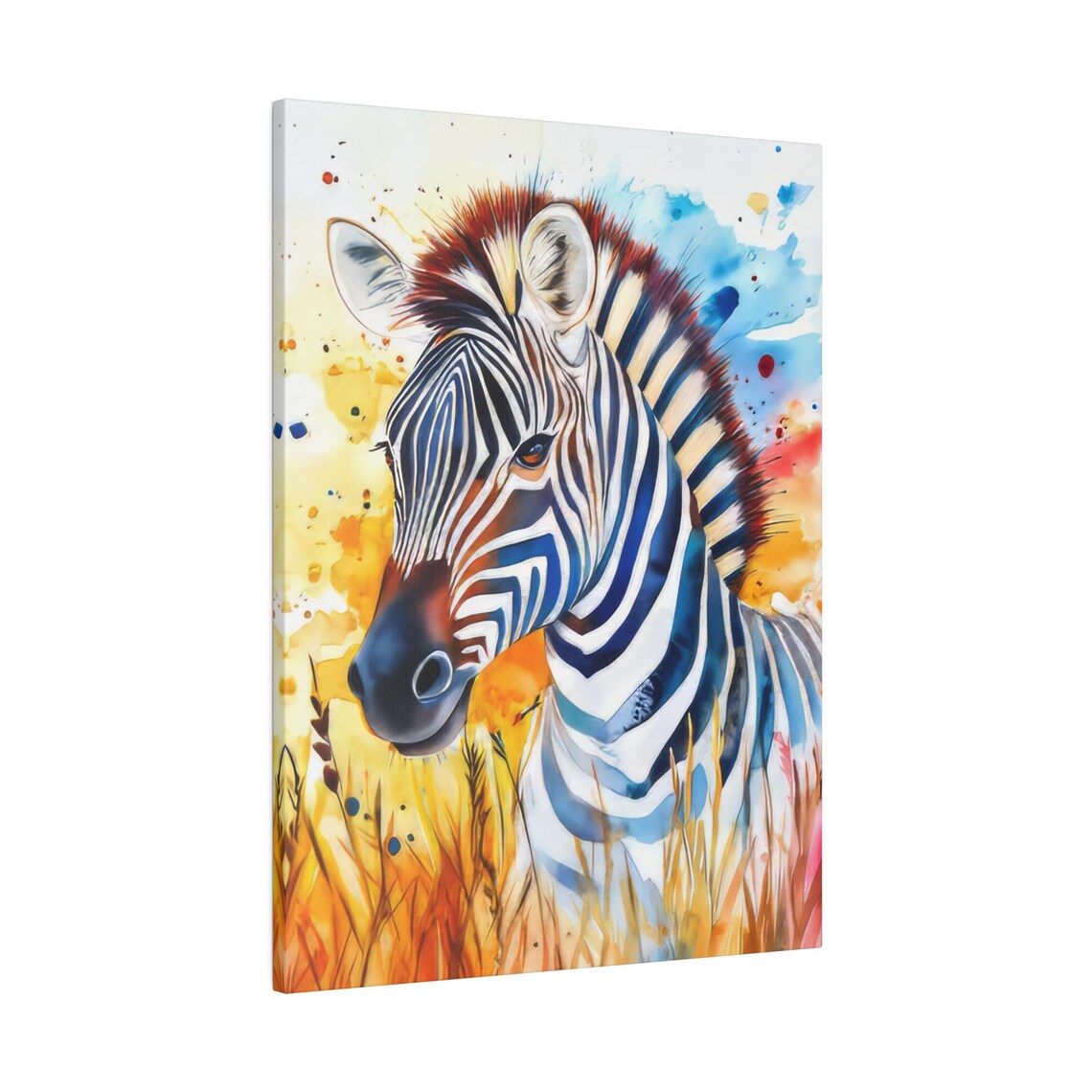 Zebra Watercolor Safari Nursery Animal Art Print - Image 3
