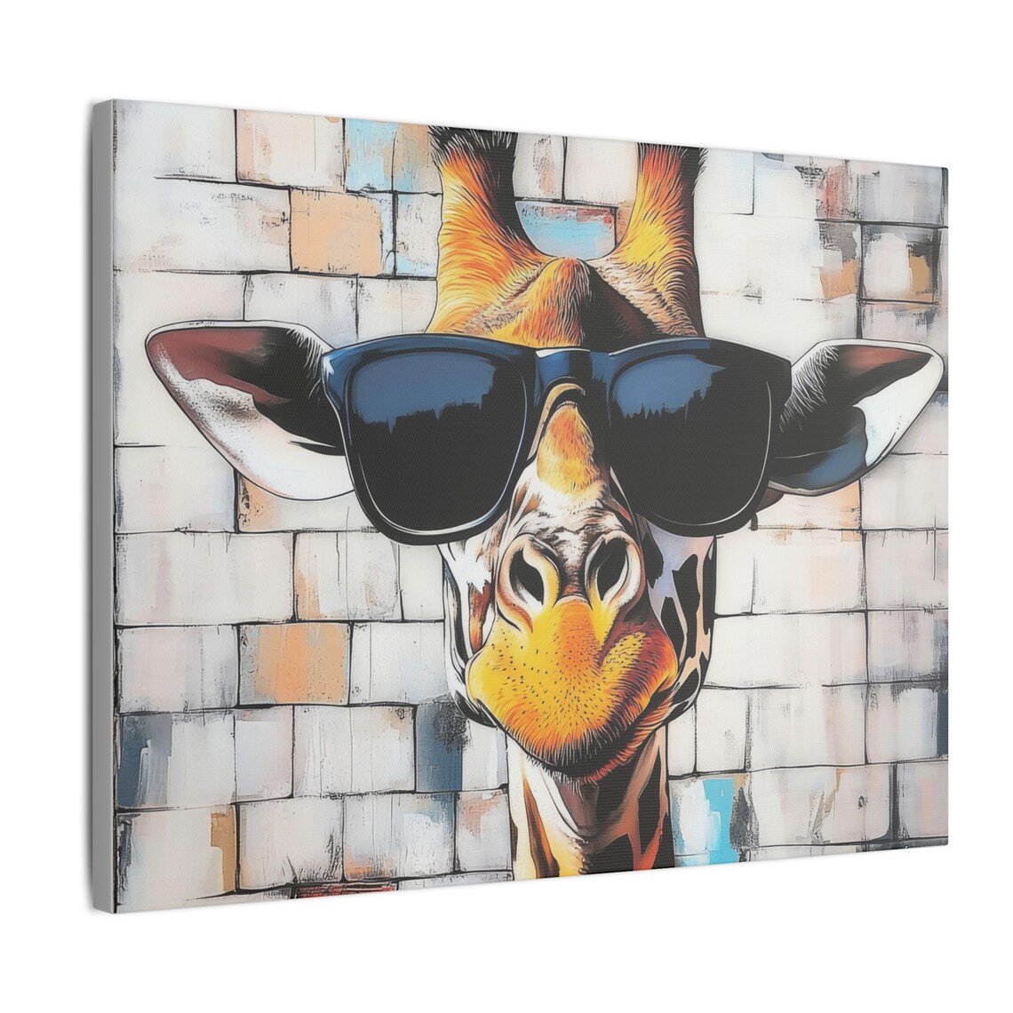 Giraffe with Sunglasses, Abstract Modern Poster - Image 2