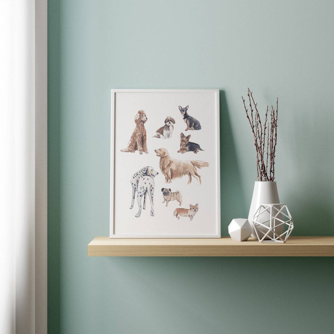 Dog Breeds Poster Dog Art Print Puppy Art Dog Nursery Art Animal Lover Wall Art Illustrated Dogs Dalmatian Print - Image 4