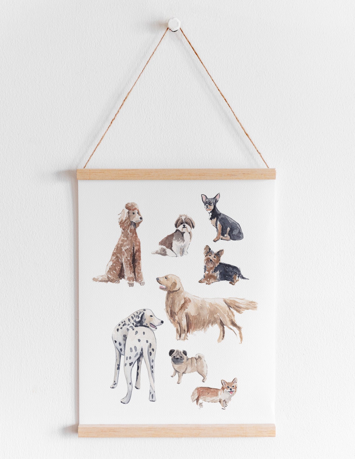 Dog Breeds Poster Dog Art Print Puppy Art Dog Nursery Art Animal Lover Wall Art Illustrated Dogs Dalmatian Print - Image 3