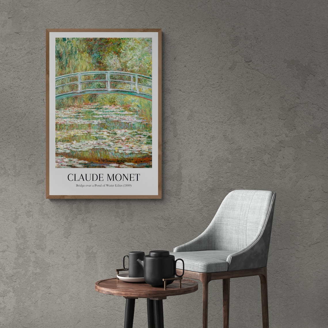Claude Monet Bridge over a Pond of Water Lilies 1889 Museum Poster - Image 2