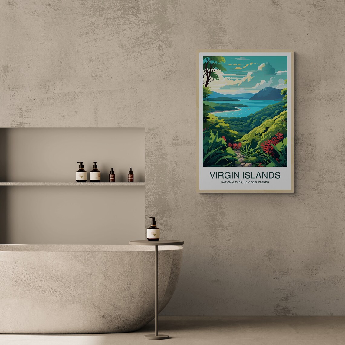 Virgin Islands National Park Caribbean Turquoise Bay Travel Art Poster - Image 2