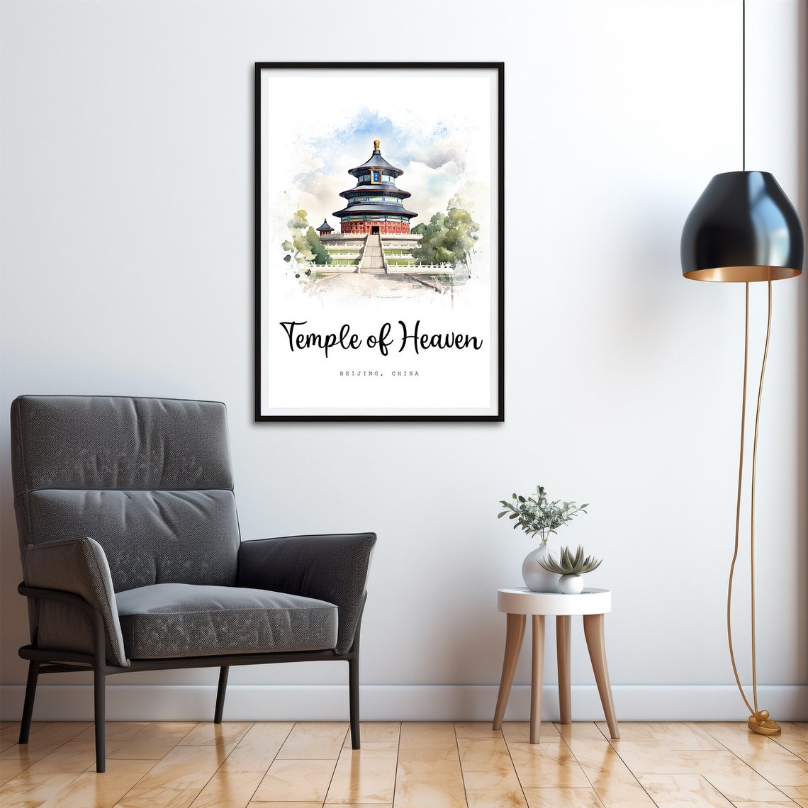 Temple Of Heaven Beijing China Travel Poster Beijing City Print China Wall Art Prints Art Beijing Watercolor Painting - Image 4