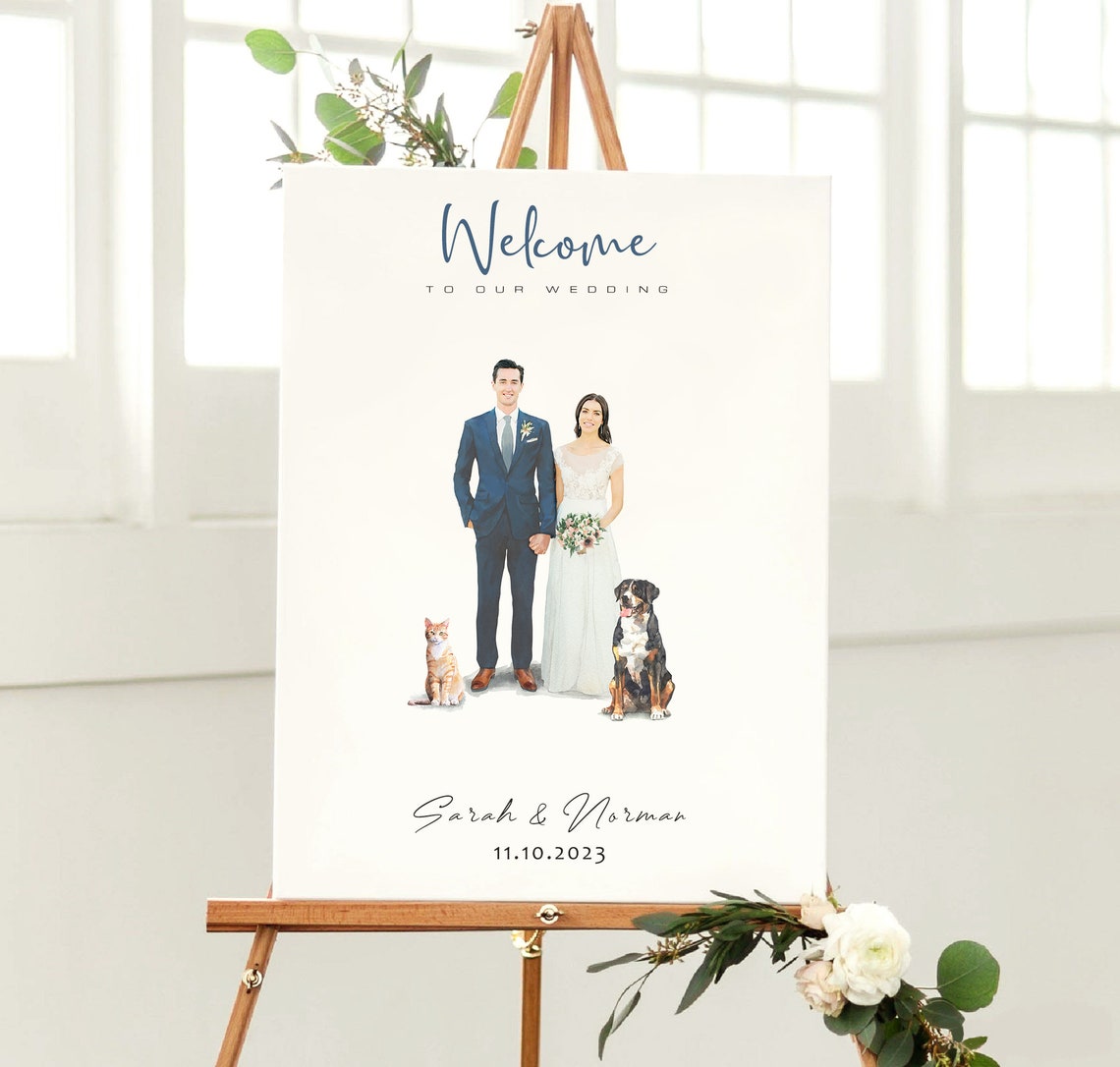 Custom Portrait From Photo Personalized Wedding Gift Watercolor Painting Anniversary Gifts For Wife Husband Couple Portrait Family Gift - Image 2