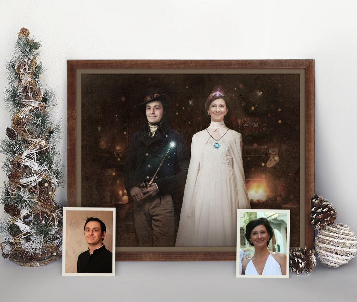 Custom Pet Portrait From Photo Family Portrait Christmas Gifts Wall Art Print Pet Painting Personalized Gifts Christmas Wall Art - Image 3