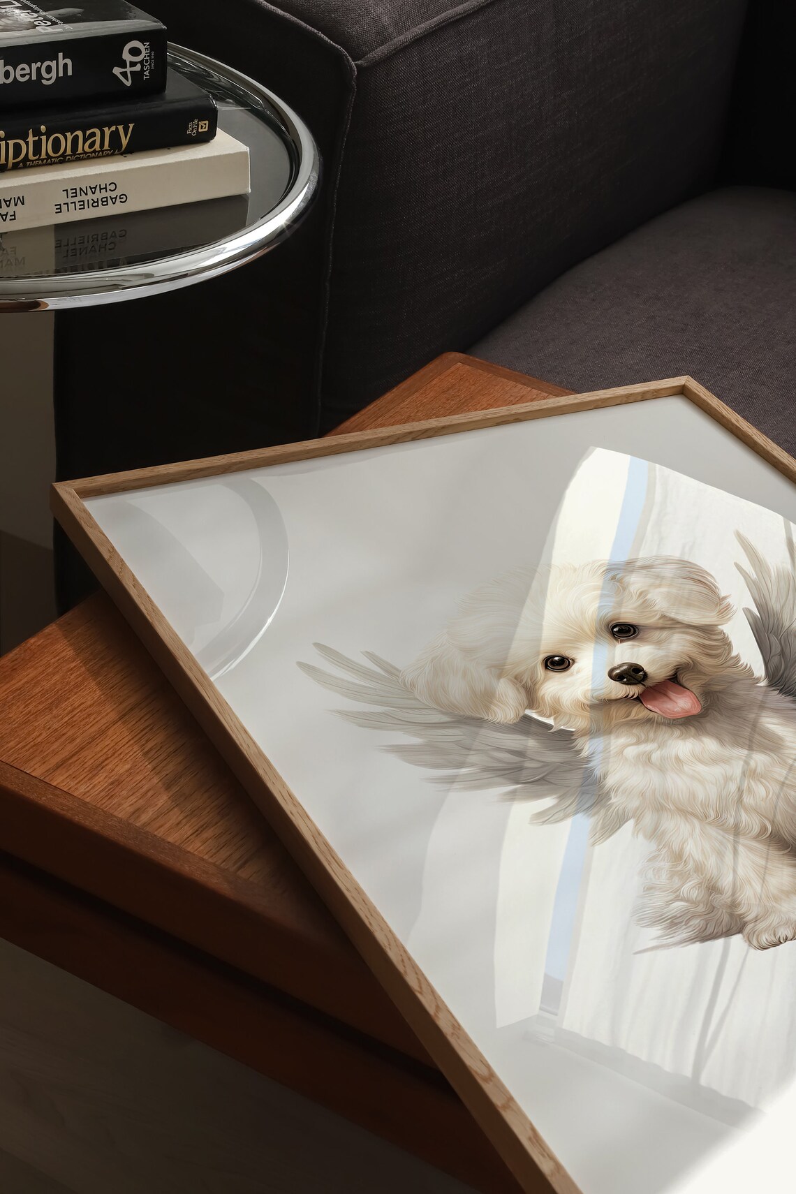 Bichon Frise Dog Memorial Rainbow Bridge Print Pet Loss Memorial Portrait Angel Dog Print Pet Loss Sympathy Gift Custom Dog Memorial - Image 4