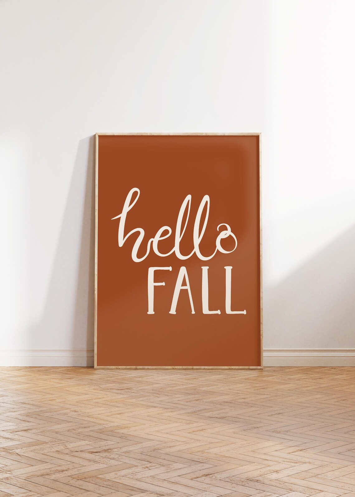 Hello Fall Poster Print, Neutral Autumn Decor - Image 2