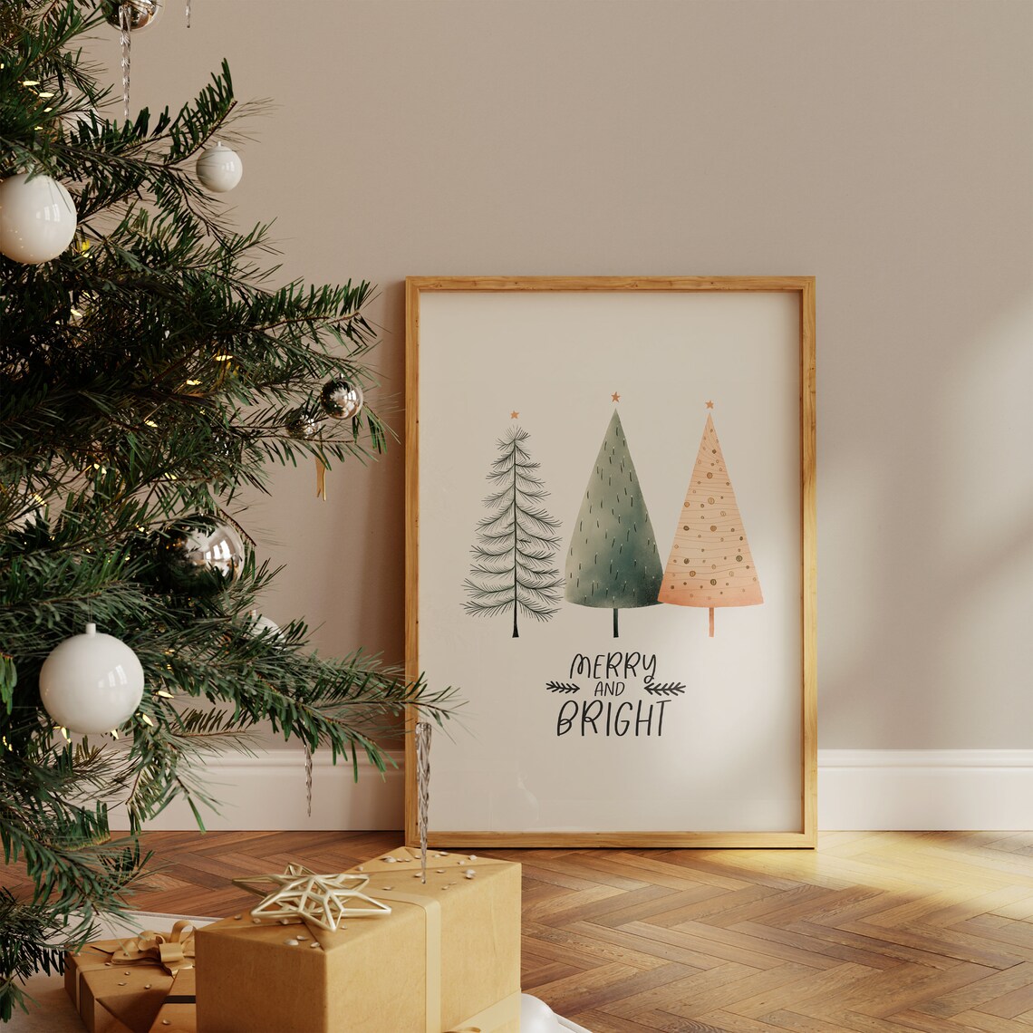 Merry And Bright Boho Holidays Christmas Decor - Image 4