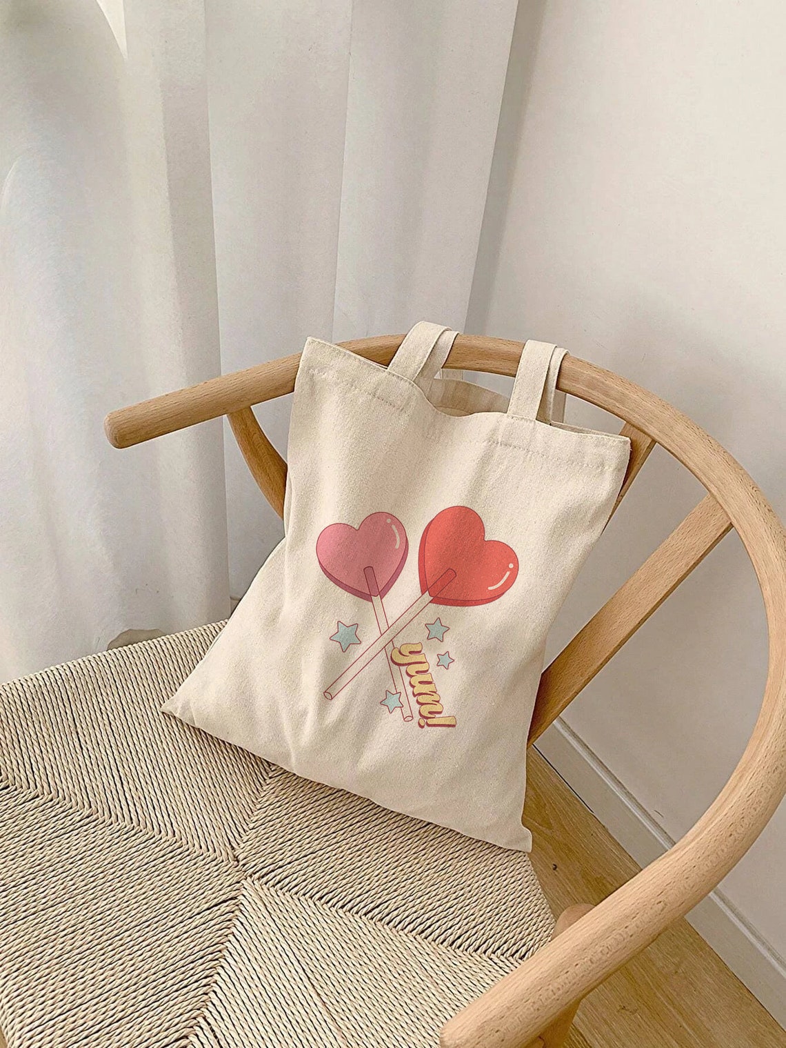Yum Heart Shaped Lollipops Cute Pink Candy Sweet Valentine Poster - Image 3