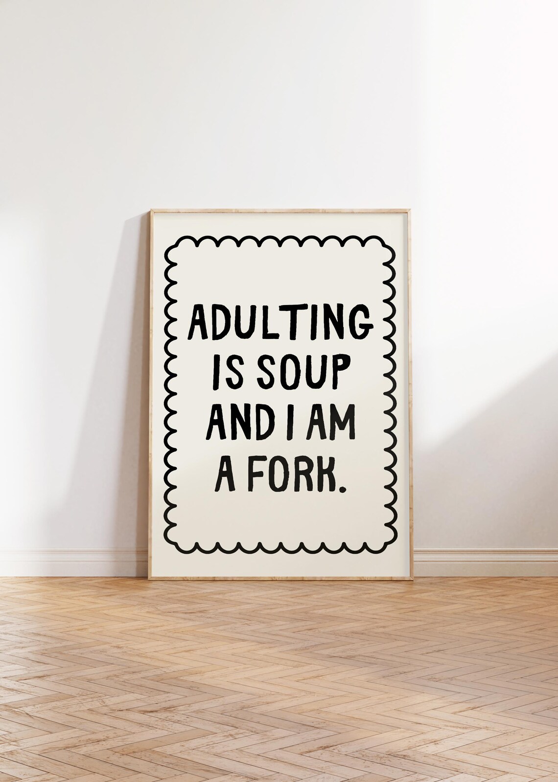 Adulting Is Soup And I Am A Fork Retro Poster - Image 5