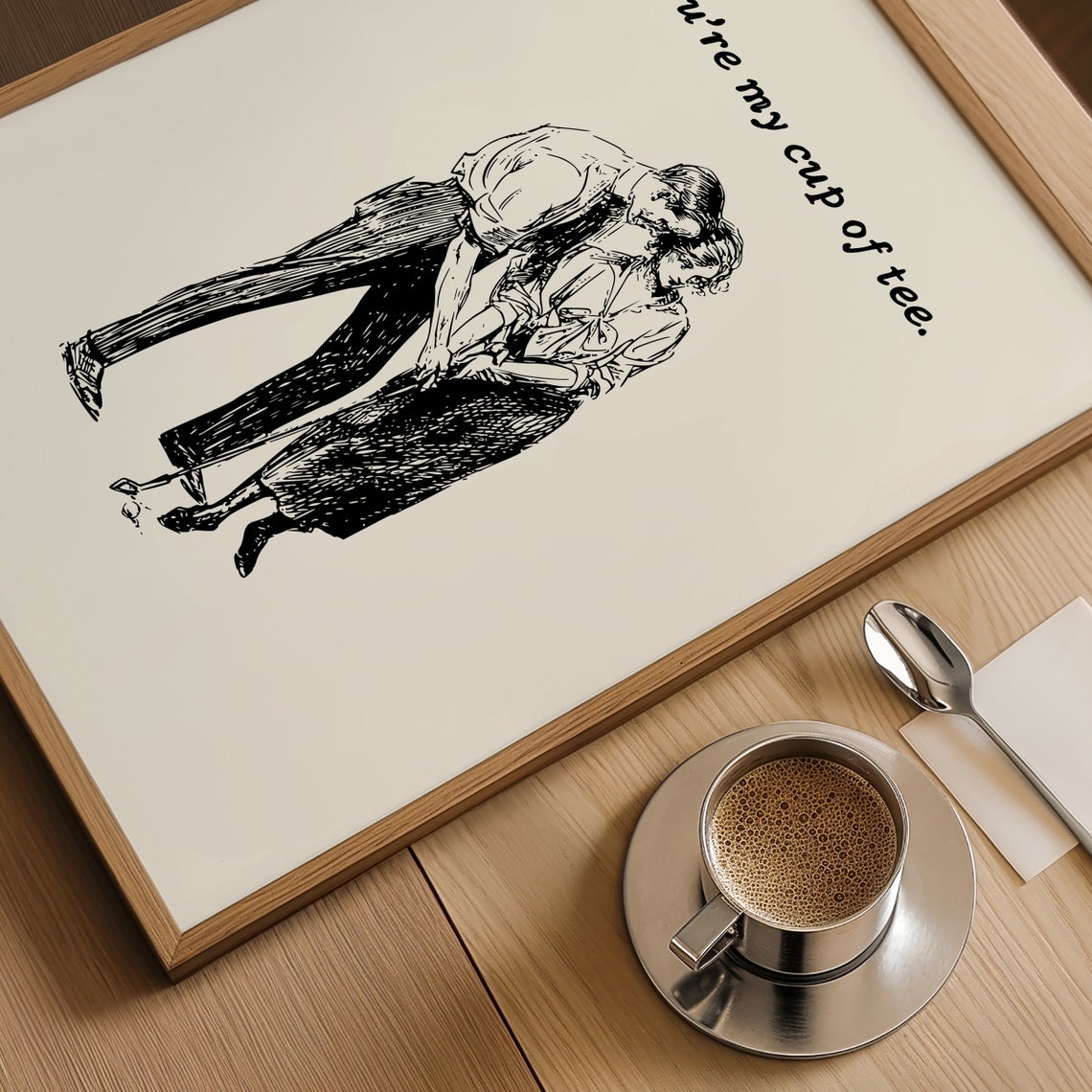 Youre My Cup Of Tee Vintage Golf Couple Putting Pun Sports Poster - Image 4