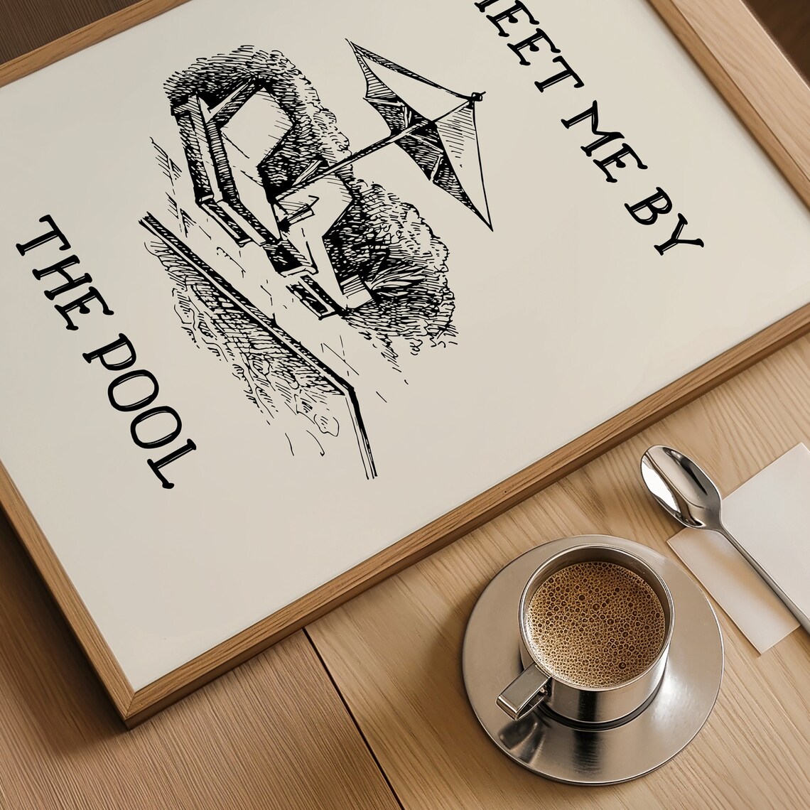 Meet Me By The Pool Vintage Poster Print - Image 3
