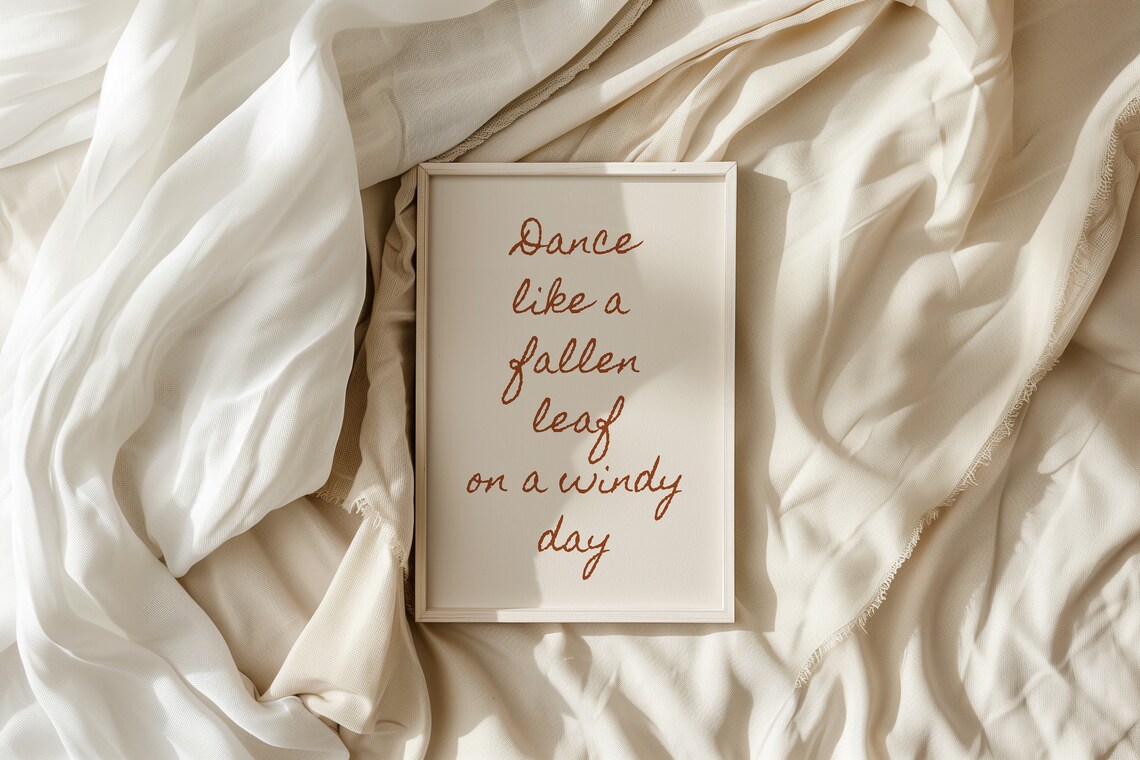 Fall Quote Art Print, Neutral Autumn Decor - Image 3