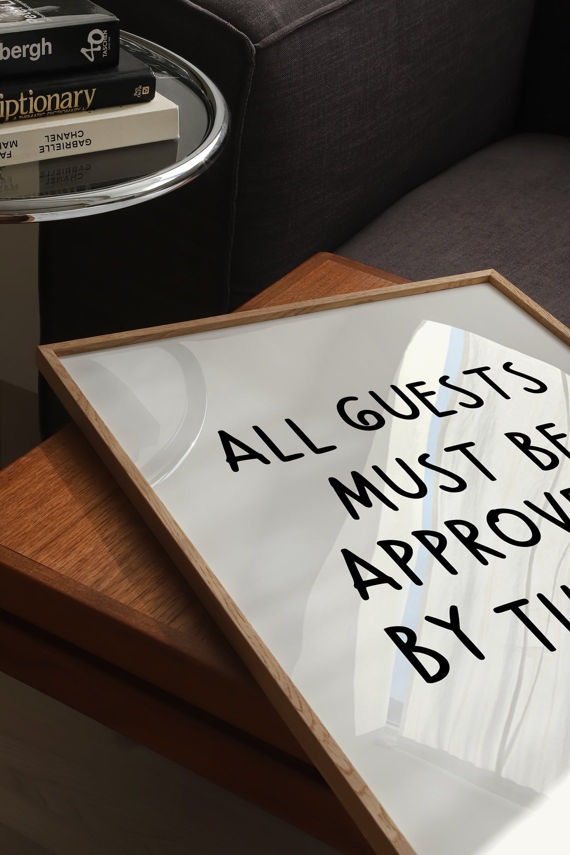 All Guests Must Be Approved By The Cat Humorous Gift Art Poster - Image 4