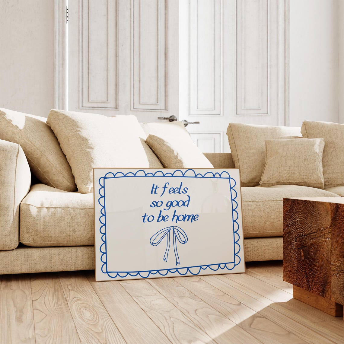 It Feels So Good To Be Home Print Above Bed Decor Affirmation Prints Living Room Art Prints Horizontal Dorm Room Art - Image 4