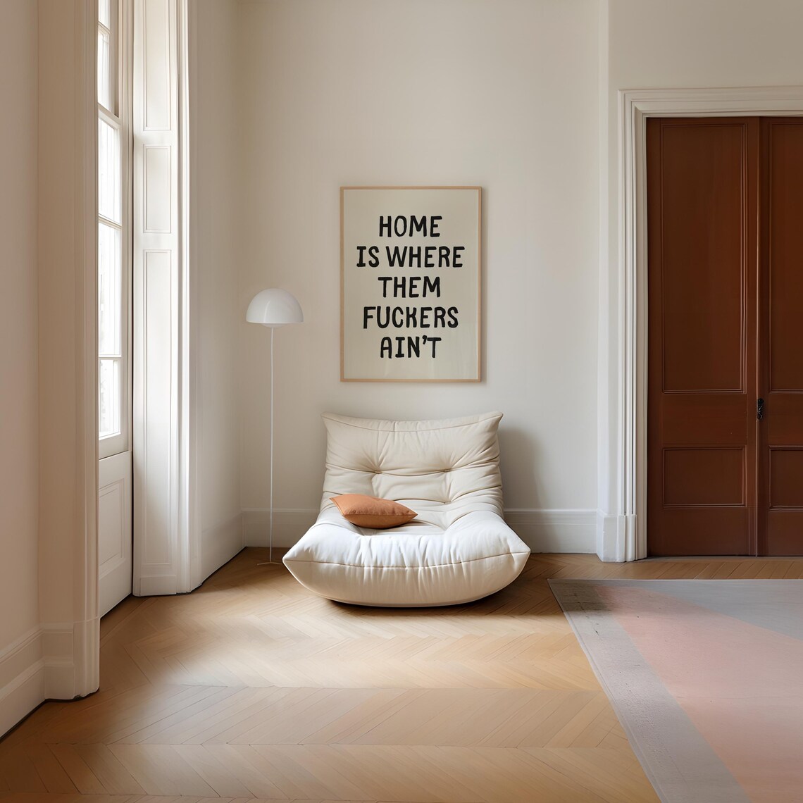 Home Is Where Them Fuckers Aint Quote Art Print - Image 4