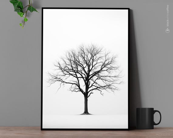 Tree Poster Black And White Wall Art