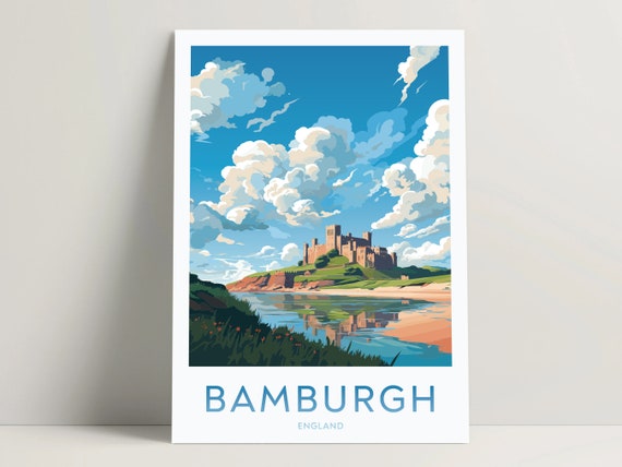 Bamburgh Castle Poster Bamburgh Castle Print Bamburgh Castle Art Bamburgh Castle Gifts Ideas England Wall Art Decor 072