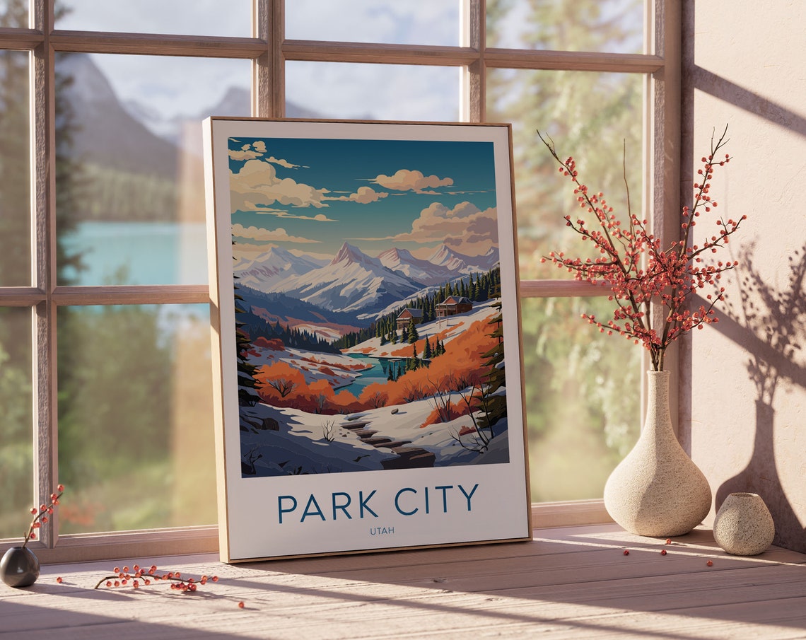 Park City Poster Park City Print Park City Art Bedroom Decor Park City Gifts Ideas Utah Wall Art Decor 132 - Image 2