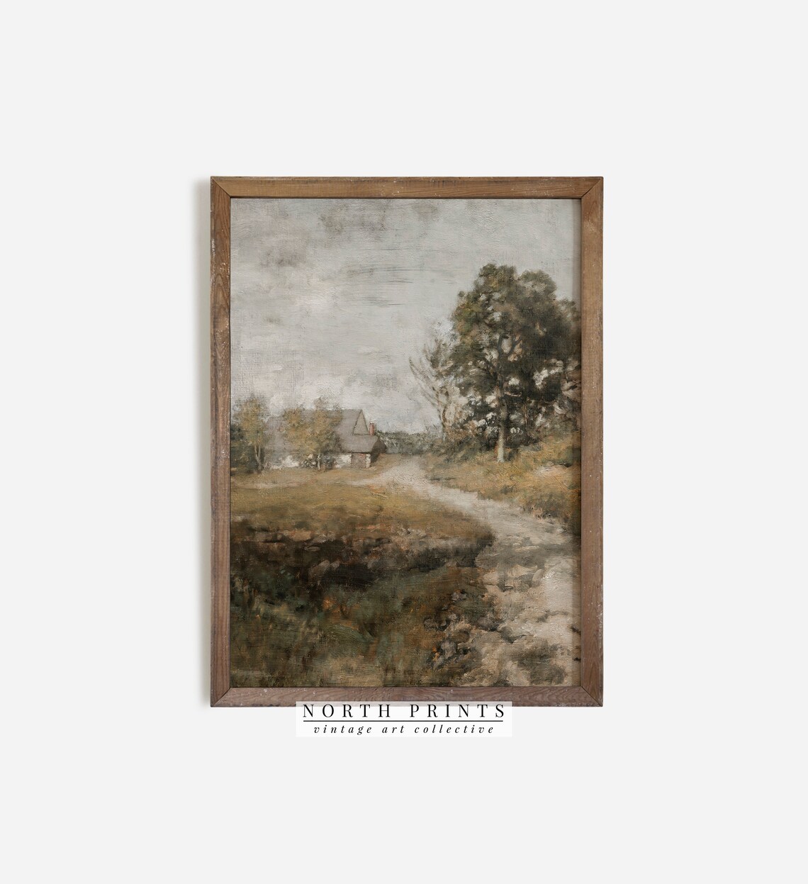 Country Road Vintage Landscape Art Print - Image 2