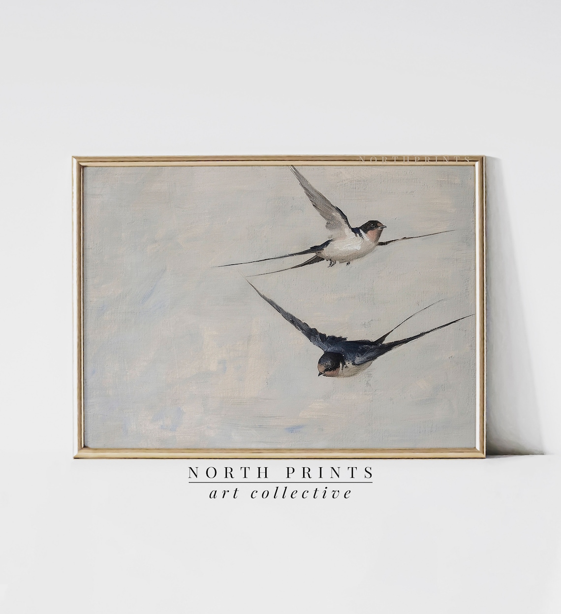 Birds Painting Farmhouse Nursery Art Print