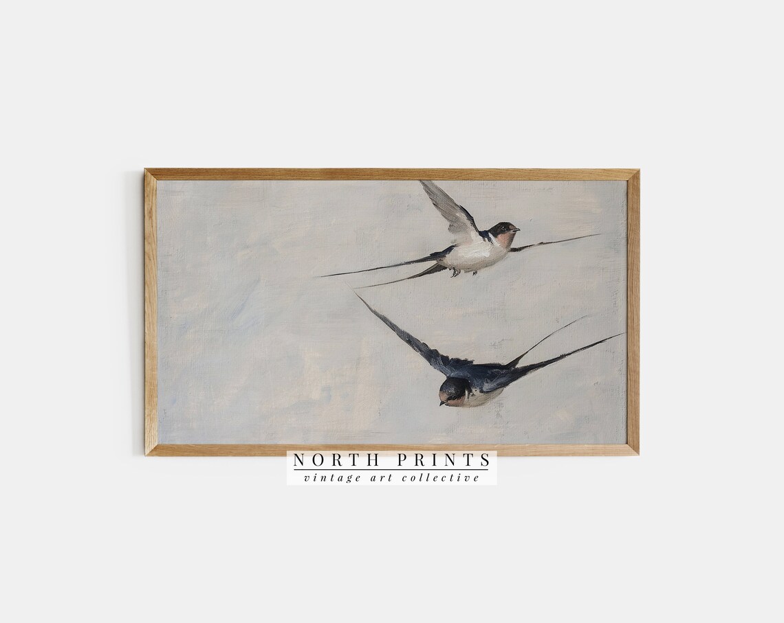 Birds French Cottage Farmhouse Country Art Print