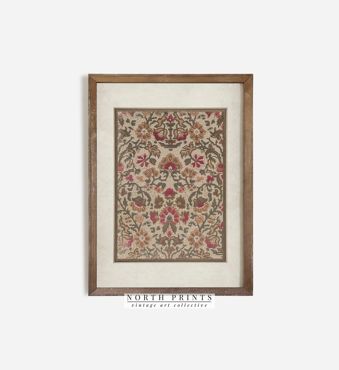 Elegant Pattern Tapestry Vintage Textile Art Print