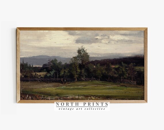 Frame Tv Art Moody Landscape Vintage Timeless Classic Country Art Tv09