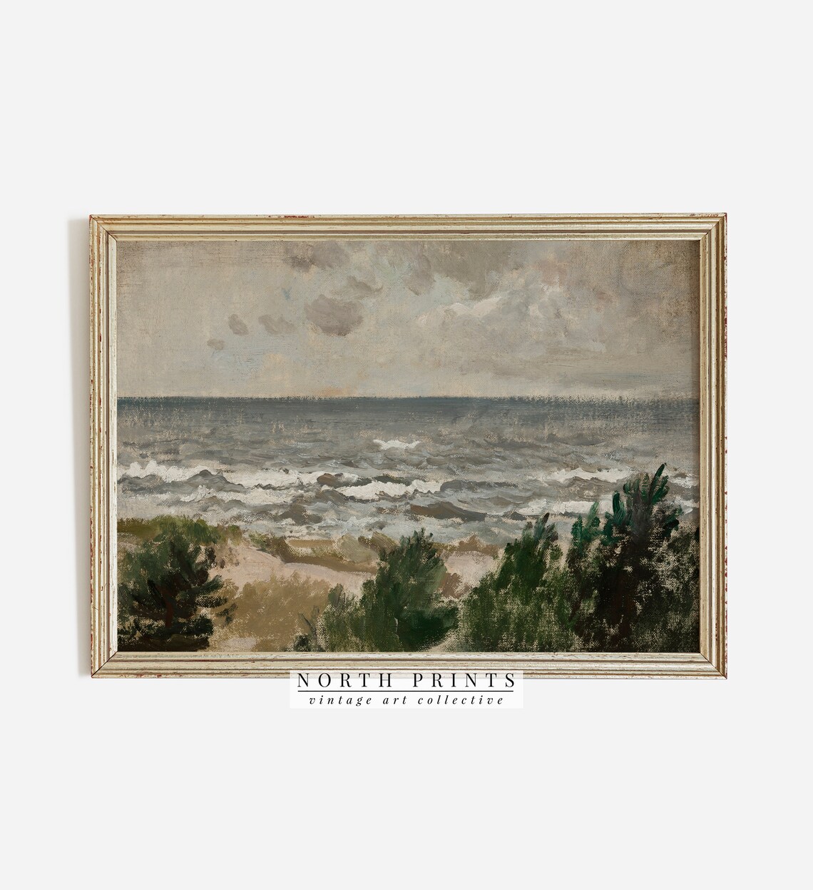 Rustic Summer Coastal Art Print, Vintage Seaside - Image 2