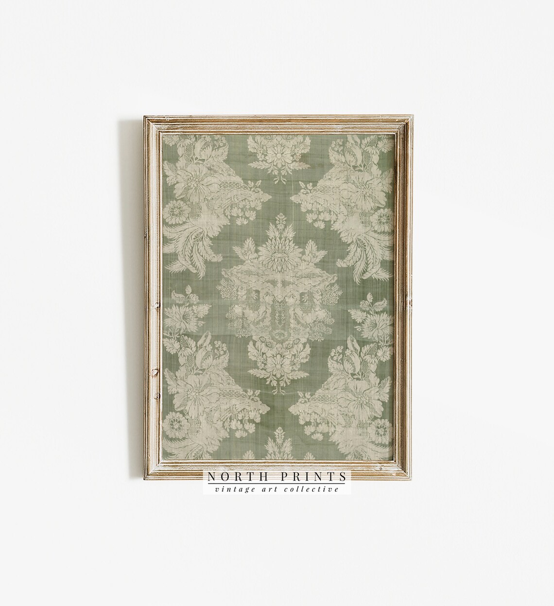 Muted Green Tapestry Wall Art, Vintage Farmhouse - Image 3
