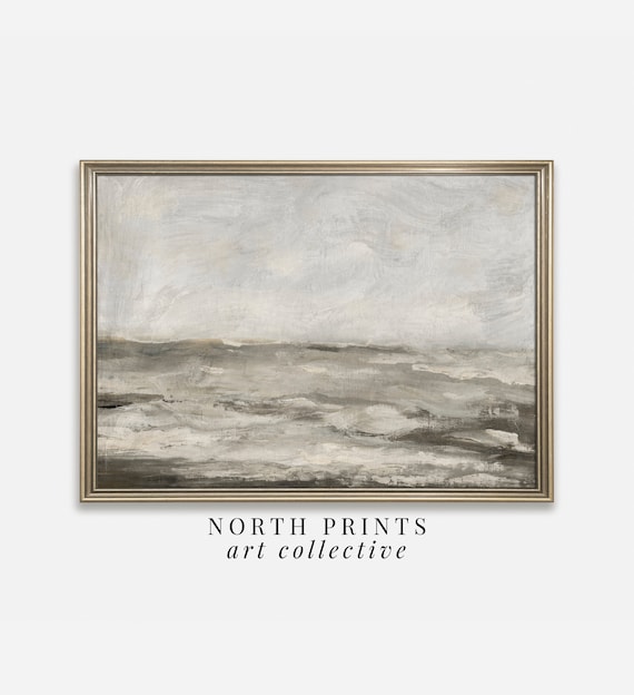 Rustic Ocean Art Print Coastal Wall Art Moody Vintage Old Nautical Painting North Prints 7 66