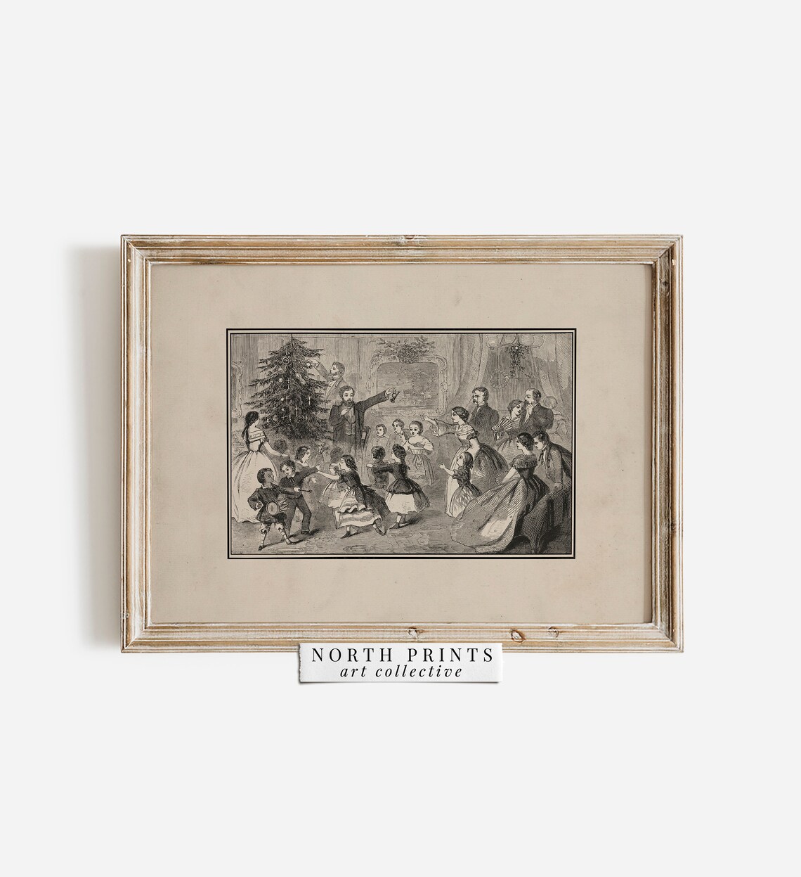 Christmas Eve Antique Sketch Vintage Holiday Art Print - Image 3