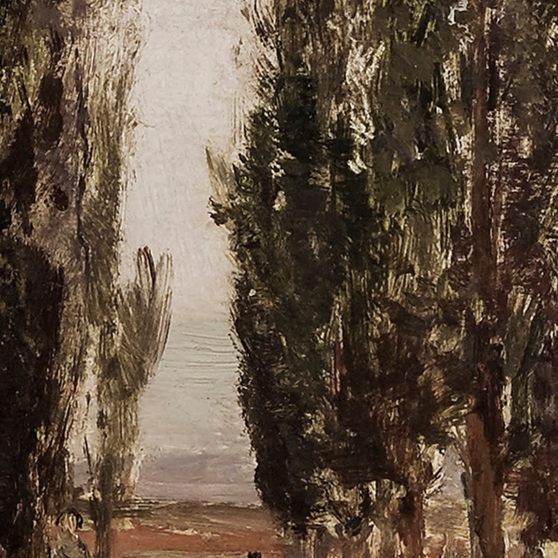 Tall Poplar Trees Country Road Vintage European Travel Poster - Image 4