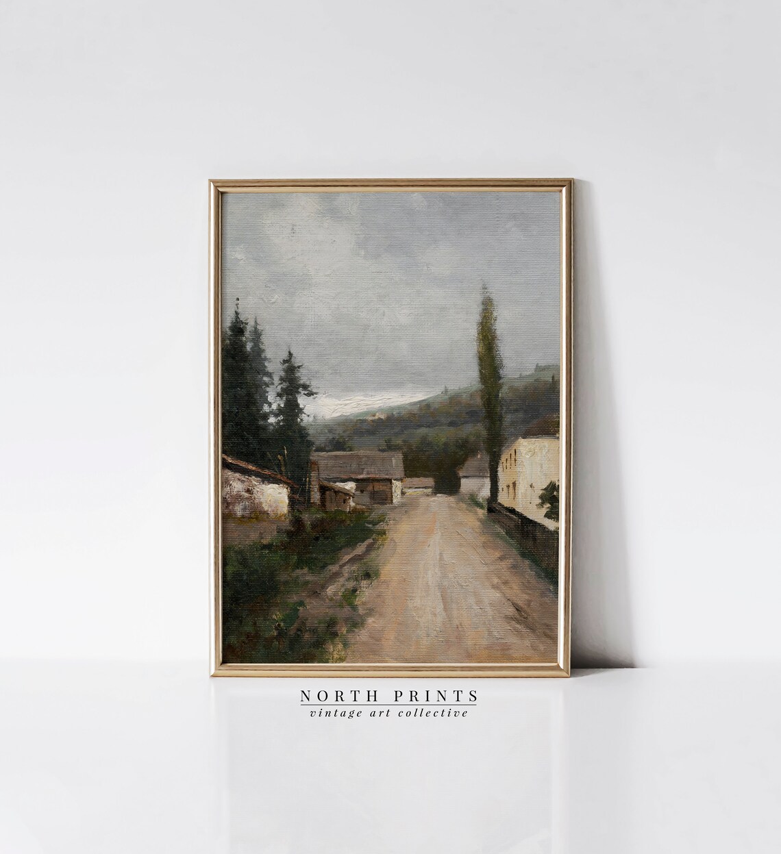 Vintage European Landscape Oil Painting Art Print