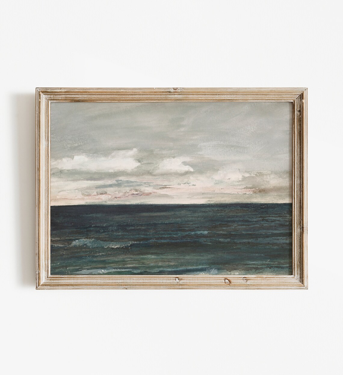 Vintage Seascape Dark Moody Ocean Poster - Image 2