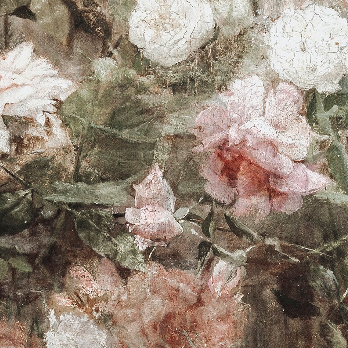 Rose Garden Vintage Moody Floral Art Print - Image 4