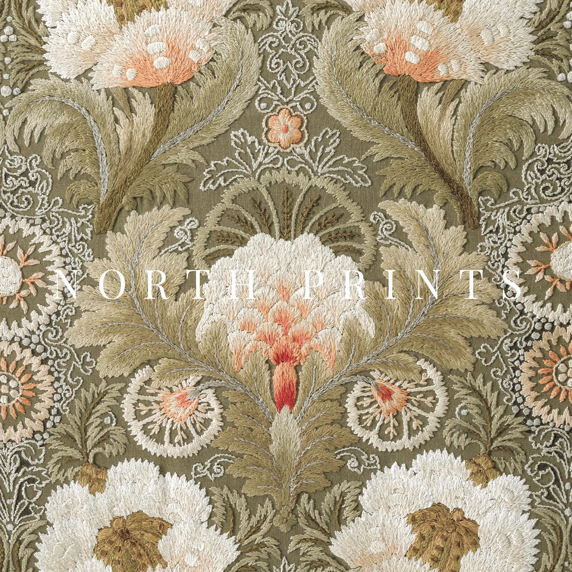Green Vintage Tapestry Wall Art Textile Wall Art Modern Farmhouse 1024 - Image 3