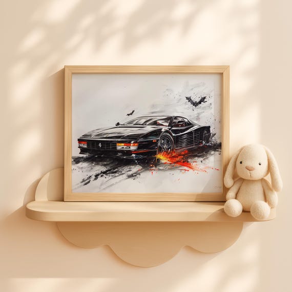 Hhalloween Car Wall Art With Pumpkins And Lanterns Vintage Spooky Haunted Decor Fall